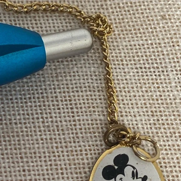 Vintage Disney Mickey Mouse Jewelry Set Gold 1970s ring bracelet necklace 70s - Picture 9 of 16